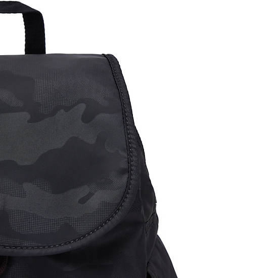 Kipling City Pack Small Klassieke Rugzak Zwart Camo | BE 1500YX